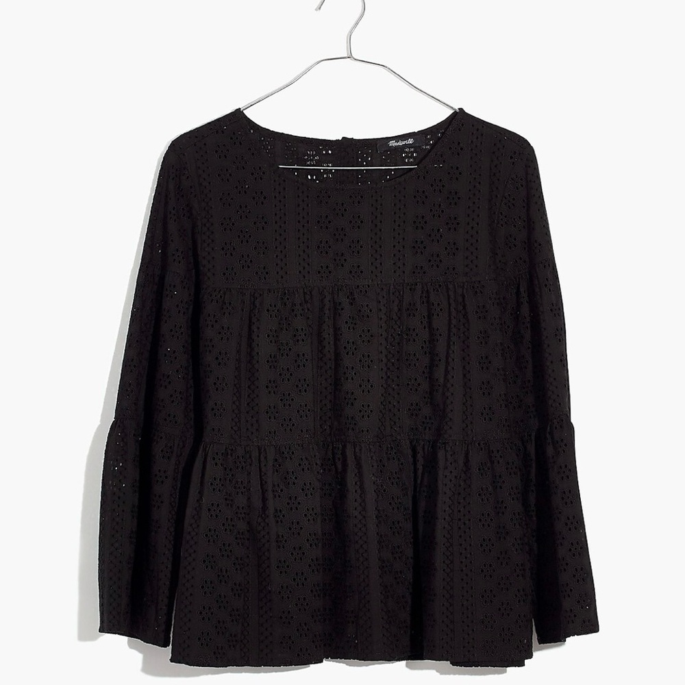 MADEWELL Eyelet Button-Back Top
